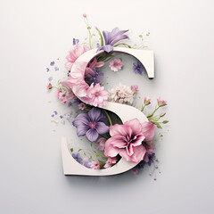 Floral S Letter