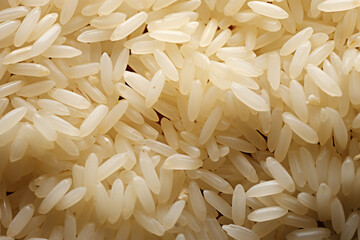 Close up of raw long grain rice