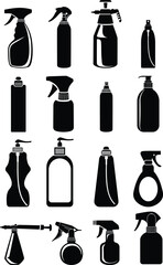 Spray Bottle Silhouette, Spray Bottle SVG, Cleaner Spray Svg, Maid Service Svg, Water Spray Svg, Glass Cleaner Svg, Spray Bottle Bundle