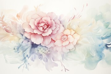 Infuse your creative vision with the allure of watercolor artistry, where a background filled with delicate washes, Generative AI