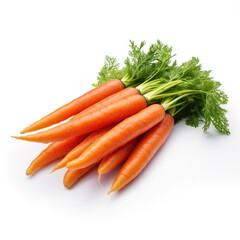 Carrots isolated on clear white background