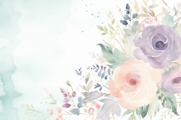 Add a touch of watercolor poetry to your project with a background featuring delicate washes, graceful strokes, Generative AI