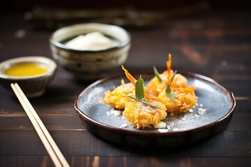tempura cheesecake bites with powdered sugar