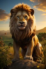 Rei leão - obrazy, fototapety, plakaty