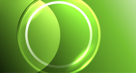 Neon glass circle copyspace for your text or product presentation geometric background. Vector illustration For Wallpaper, Banner, Background, Card, Book Illustration, landing page