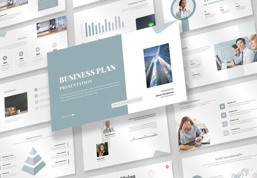 Clean Business Plan Presentation Template