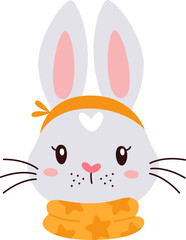 Rabbit Face With Headband
