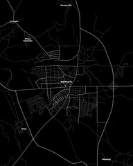 Kalinkavichy Belarus Map, Detailed Dark Map of Kalinkavichy Belarus