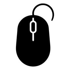 Computer Mouse Icon vector art black color, Mouse Icon vector silhouette