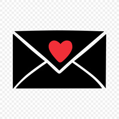 Fototapeta na wymiar Mailbox love icon, Valentine's Day concept. Ready to apply to your design. Vector illustration. 