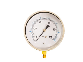 Pressure gate for measuring fluid pressure in various industries, white background, isolated