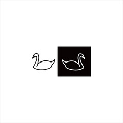 Illustration vector graphics of swan icon