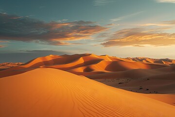 Fototapeta na wymiar City in the Desert Background - Beautiful Desert Cityscape - Desert Skyline Wallpaper created with Generative AI Technology