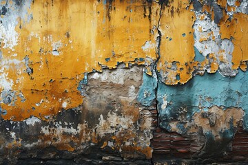 Rustic charm of an old wall background, featuring worn surfaces and weathered details that evoke a sense of vintage, Generative AI