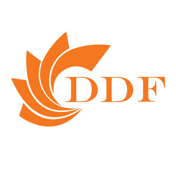 DDF letter design. DDF letter technology logo design on a white background. 