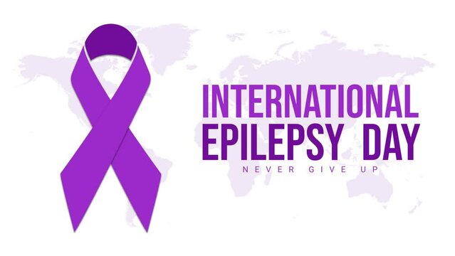 International Epilepsy Day 4k animation with world map in the background. Raising awareness about epilepsy and the urgent need for improved treatment, better care, and greater investment in research