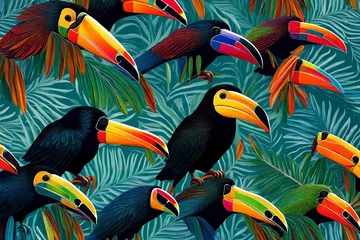 Zelfklevend Fotobehang toucan in the jungle © Jamini