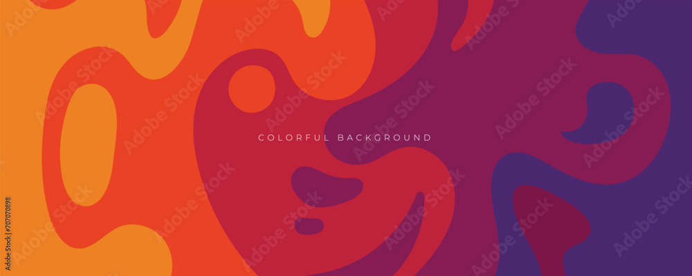 Poster abstract colorful shape background vector.