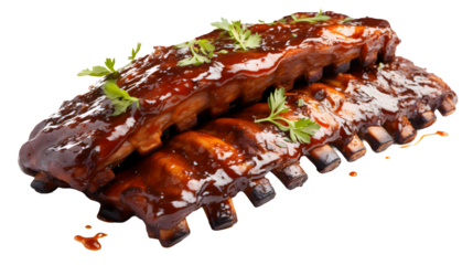 pork ribs png, barbecue delight, grilled ribs, savory dish, delicious meat, BBQ clipart, transparent background, culinary illustration, smoky flavor






