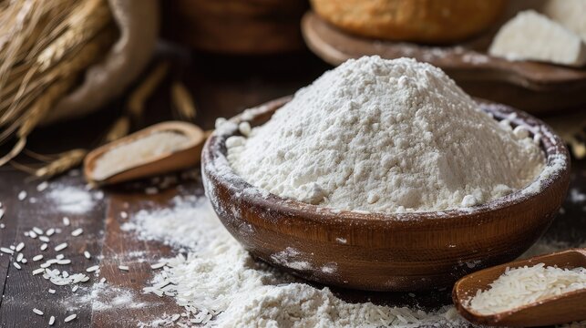 Rice flour and rice flour bread