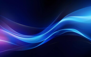 Dark blue abstract background with bright light. generative ai