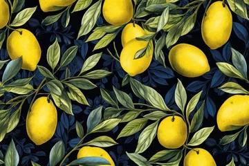 Fotobehang Lemon repeated line pattern  © GalleryGlider