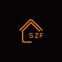 Obraz premium SZF Letter logo design template vector. SZF Business abstract connection vector logo. SZF icon circle logotype. 