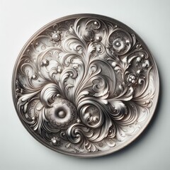 silver plate crockery  realistic photograph
