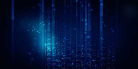 2d illustration Abstract futuristic electronic circuit technology background