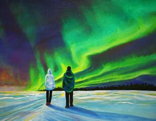 oil aurora borealis