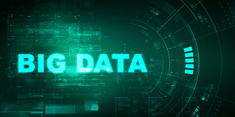 2d illustration abstract Big data 
