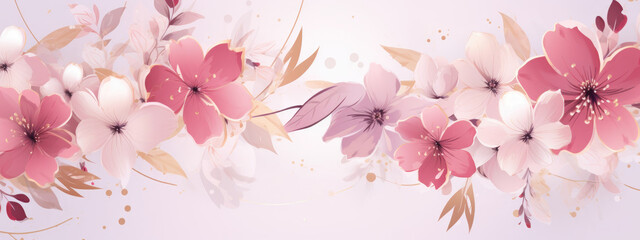 abstract with watercolor flower background