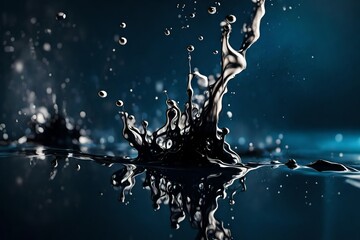 Ink splashes in the water. Abstract background for your design