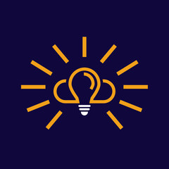 A light bulb in a cloud. Illustration of light bulbs in a cloud as a symbol of an idea
- 707083642