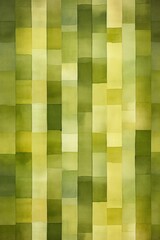 Olive vintage checkered watercolor background. 