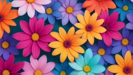 Abstract colored background with beautiful flowers