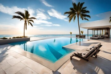 Fototapeta na wymiar pool in the tropical resort