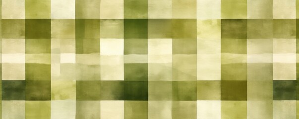 Olive vintage checkered watercolor background