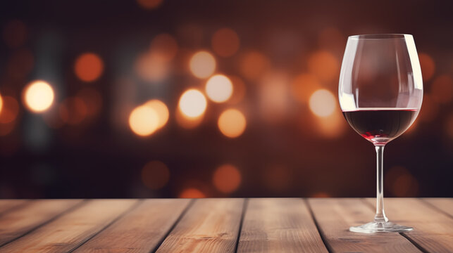 Glass of red wine on cozy background picture
