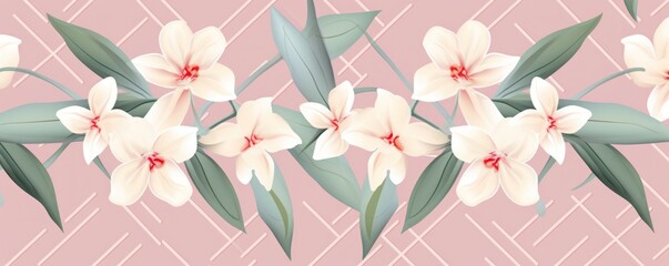 Orchid repeated soft pastel color vector art circle pattern 