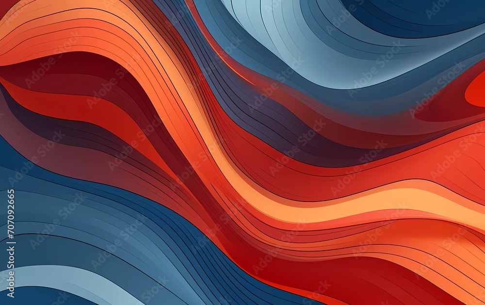 Poster lines background waves abstract line design. generative ai