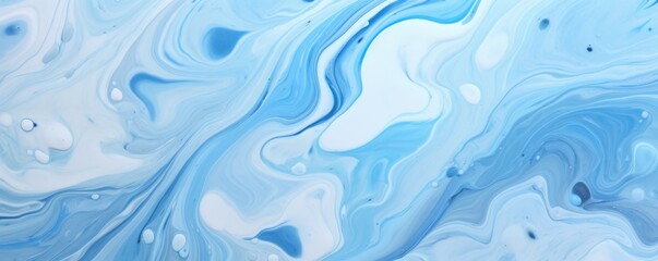 Fototapeta na wymiar Pastel blue seamless marble pattern with psychedelic swirls 