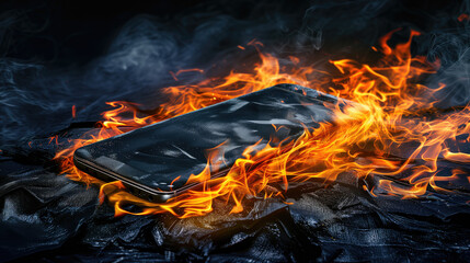 burning smart phone