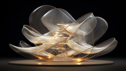 Kinetic architectural forms kinetic sculptures image Ai generated art