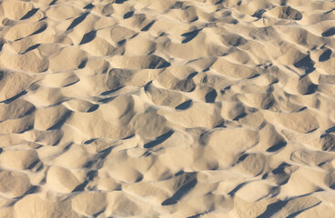 White sand in nature as an abstract background. Texture