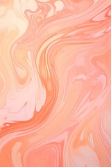 Fototapeta na wymiar Pastel peach seamless marble pattern with psychedelic swirls