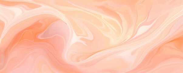 Pastel peach seamless marble pattern with psychedelic swirls