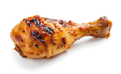 Grilled Chicken Leg Isolated on white Background