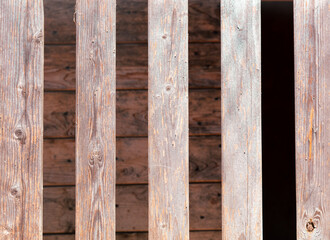 Wooden boards on a fence as an abstract background
