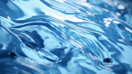 Underwater 3D Illustration of Blue Pool with Water Reflections, 3d rendering water caustics....